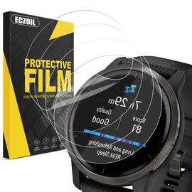 ECZOIL 4-Pack Screen Protector for Garmin Venu 2 TPU Self-Healing [Anti Scratch] [Bubble Free] [HD Clear] Screen Protector Cover