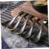 BIUDECO 3pcs Japanese Style Ceramic Serving Spoon Kitchen Tool for