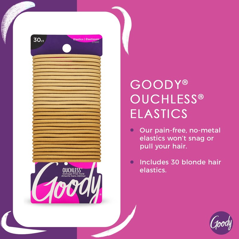 Goody Ouchless Hair Elastics – No Pull, No Breakage, Tangle-Free