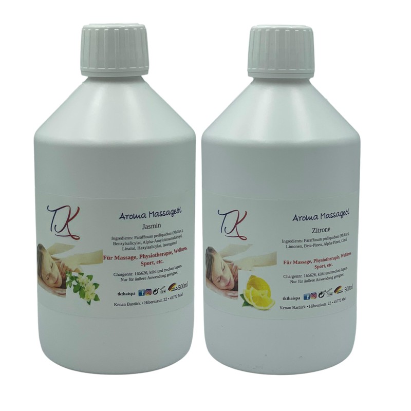 500 ml Aroma Massage Oil - Lemon for Massage, Physiotherapy,