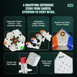 Bukefuno QY Magnetic 9x9 Speed Cube 68 mm Magic Stickerless 9M Education Toys Puzzle Cube 2024 QY 9x9x9 Professional Magnetic Cube