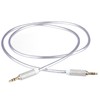 Lilware Braided Nylon Transparent PVC Jacket 1M Aux Audio Cable