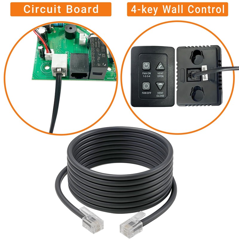 Replacement Control Cable for MaxxAir MaxxFan Plus Deluxe 4-Speed Roof