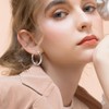 YUWENW 10 Pairs Black Piercing Earrings Stud Earrings Stainless Steel