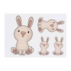 Azeeda 4 x 'Nettes Häschen' Temporäre Tattoos - Wasserfest, Hautfreundlich