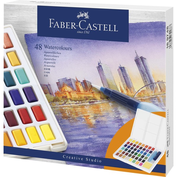 Faber-Castell Watercolour Paints in Pots Pack of 48