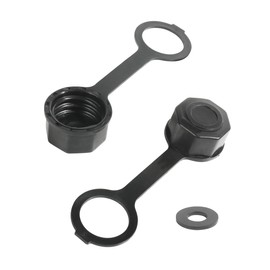 SCUARI 2PCS Gas Can Vent Caps, Black, PP Material, Universal Fit, Modern Style, Twist-On Closure, Suitable for Most Standard Gas/Diesel/Water Tanks
