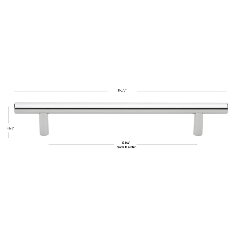 GlideRite 6-5/16 in. 160mm Center to Center Solid Cabinet Bar