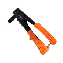 SQUADO 9.5" Professional Hand Riveter Riveter 23.5cm Ergonomic Plastic Handle for Rivets 2.4-3.2-4.8mm Orange and Black