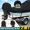 Center Console Boat Cover,20'-22'ft Waterproof 900D PU Heavy Duty Trailerable