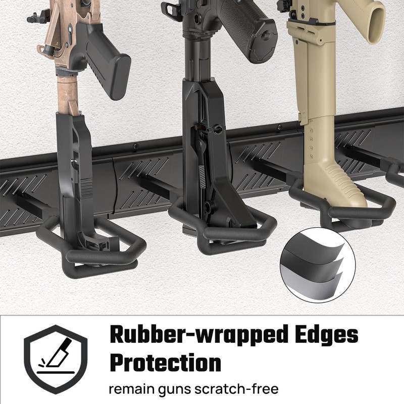 Gun Rack for Wall, Indoor Gun Racks Wall Mount, Adjustable