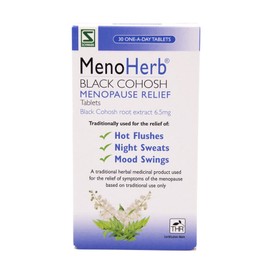 Schwabe Pharma - MenoHerb - Menopause Relief - Black Cohosh Root Extract 6.5mg - Traditionally Used for Hot Flushes, Night Sweats and Mood Swings - 30 Tablets