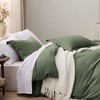 Bedsure Olive Green Oversized King Duvet Cover - Soft Prewashed
