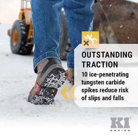 K1 Mid-Sole Ice Cleats - Easily Rotate Traction Cleats for Frequent Indoor/Outdoor Transition, Driving, or Climbing (1 Pair)