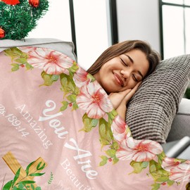 Christian Gifts for Women Blanket, Baptism Gifts for Girl, Confirmation Gifts for Girl, First Holy Communion Gifts, Throw Blanket 50"x60", Religious Easter Basket Catholic Spiritual Gifts for Women