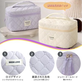 Siomlana 3-piece Set Makeup Pouch, Large Capacity, Cosmetic Pouch, Cute, Lightweight, Soft, Women's, Vanity Pouch, Cosmetic Pouch, Shiny Handle, Includes Handle, Popular, Handbag, Cosmetics Storage,