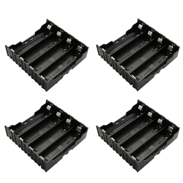 RuiLing Paquete de 4 Soportes de batería 18650, 4 Ranuras