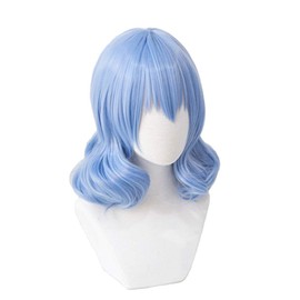 Heat Resistant Cosplay Wig, Second Castle, Remilia, Disguise, Cosplay Wig + 3 Bonus Pieces, Exclusive Net, Hairpin and Memo Pad Included (Blue)