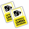 2 x Stickers In Vehicle Camera Recording Security Sign CCTV