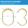 MENGJINGO 12PCS Wide Shower Curtain Hooks, Rust Proof Stainless Steel