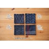 LECIEN 98902 Sashiko Coaster Can Make 4 Piece Cross, Navy