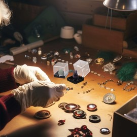 MAGICLULU 12pcs Specimen Box Specimen Display Box Mineral Specimen Container Small Rock Display Case Specimen Case