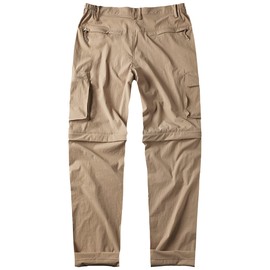 Gash Hao Mens Hiking Convertible Pants Outdoor Waterproof Quick Dry Zip Off Lightweight Fishing Pants (US, Waist Inseam, 30, 30, Yellow)