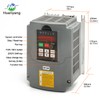 Huanyang VFD,Single to 3 Phase,Variable Frequency Drive,3kW 4HP 220V-230V Input/Output