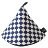 &NE NHK-069-IMNV Large Triangle Potholder, Checkered Navy, Width 6.3 x