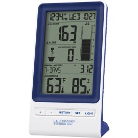 La Crosse Technology Digital Wireless Rain Weather Station Self Emptying Indoor Outdoor Monitoring