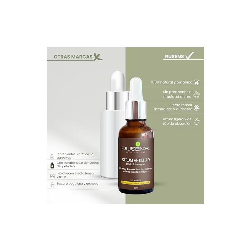 Rusens - Serum Antiedad Ácido Hialurónico 100% natural con Efecto
