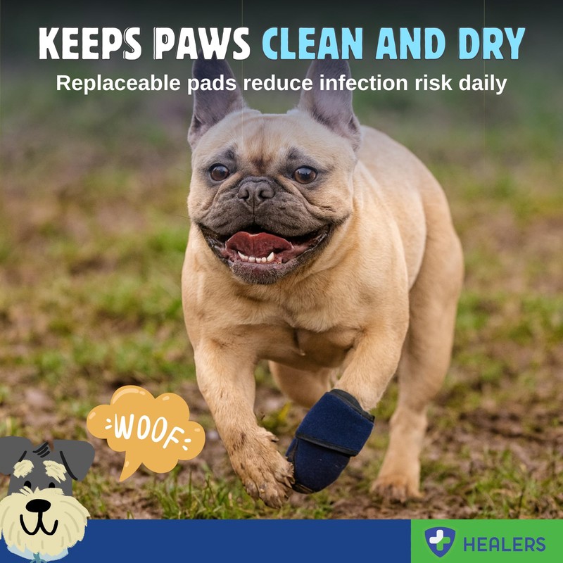 Healers Gauze Insert Bandages for Dog Booties – Non-Stick Paw