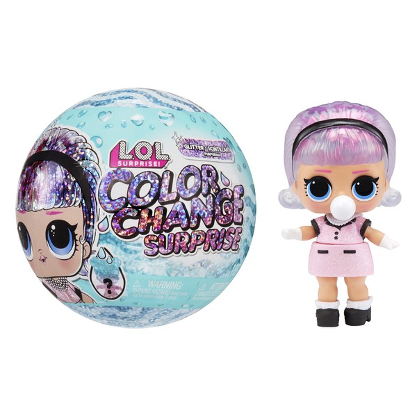 L.O.L. Surprise Glitter Colour Change Doll Set With 7 Surprises - Random Assortment - Including Collectable Doll, Sparkly Fashions and Accessories - Suitable For Kids From 4 Years