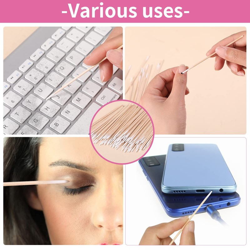 CGR 1000 Count Microblading Cotton Swabs, Pointed Tip, Cotton Swabs