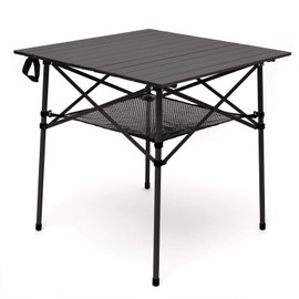 SunnyFeel Outdoor Folding Table | Lightweight Compact Aluminum Camping Table, Roll Up Top 4 People Portable Camp Square Tables with Carry Bag for Picnic/Cooking/Beach/Travel/BBQ