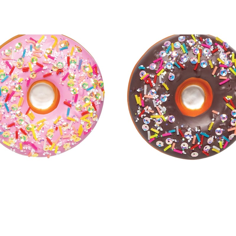GALLERIE II Strawberry & Chocolate Donut Glass Ornament Assortment of