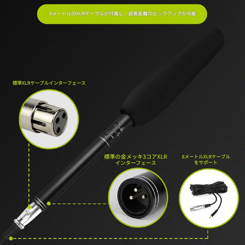 XLR Shotgun Microphone for DSLR Camera Shotgun Microphone TV News