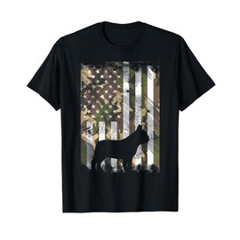 Camo US Flag French Bulldog Frenchie Patriot Dog Lover Gift T-Shirt