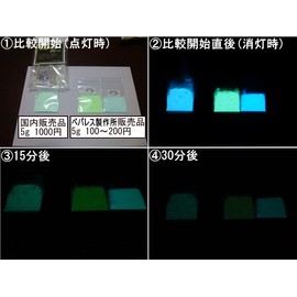 157 PPLS Glow in the Dark Powder, 2. Appearance: White; Luminescence: Blue; 3.5 oz (100 g)