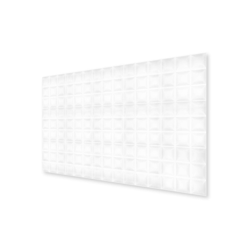 HEXIM 3D Wall Panels, PVC Plastic, White, Pyramid Design Panels,