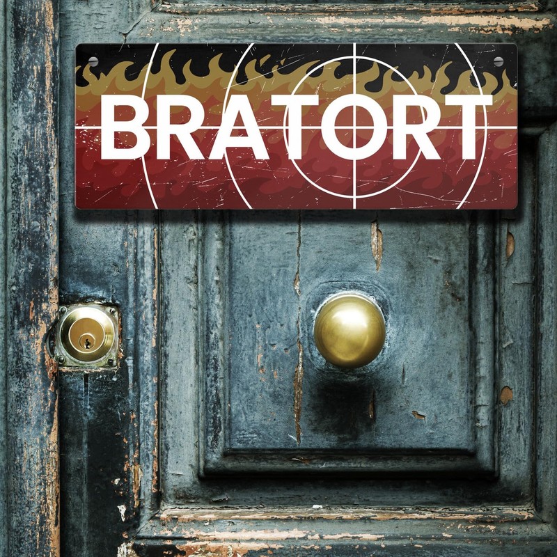 Bratort Metal Sign L 10.5 x 28 cm for the