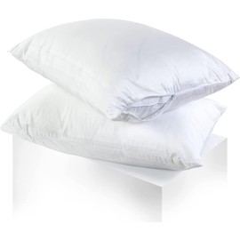 Poly-Cotton Zippered Pillow Cover - King Size Pillow Protector - Protects from Dirt, Dust, and Debris - 8 Pack