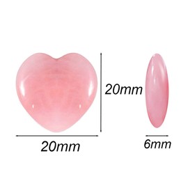 Tucireat Heart Stones Pack of 12 Stone Heart Rose Resin Hearts Rose Quartz Heart Pendant Heart Pendant Heart Lucky Charm Small Heart Made of Stone Crystal Stones Heart Stone Heart for DIY Crafts 20 x