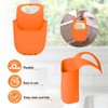 Minicoco Modern Orange Sink Sponge Holder Caddy for Kitchen and