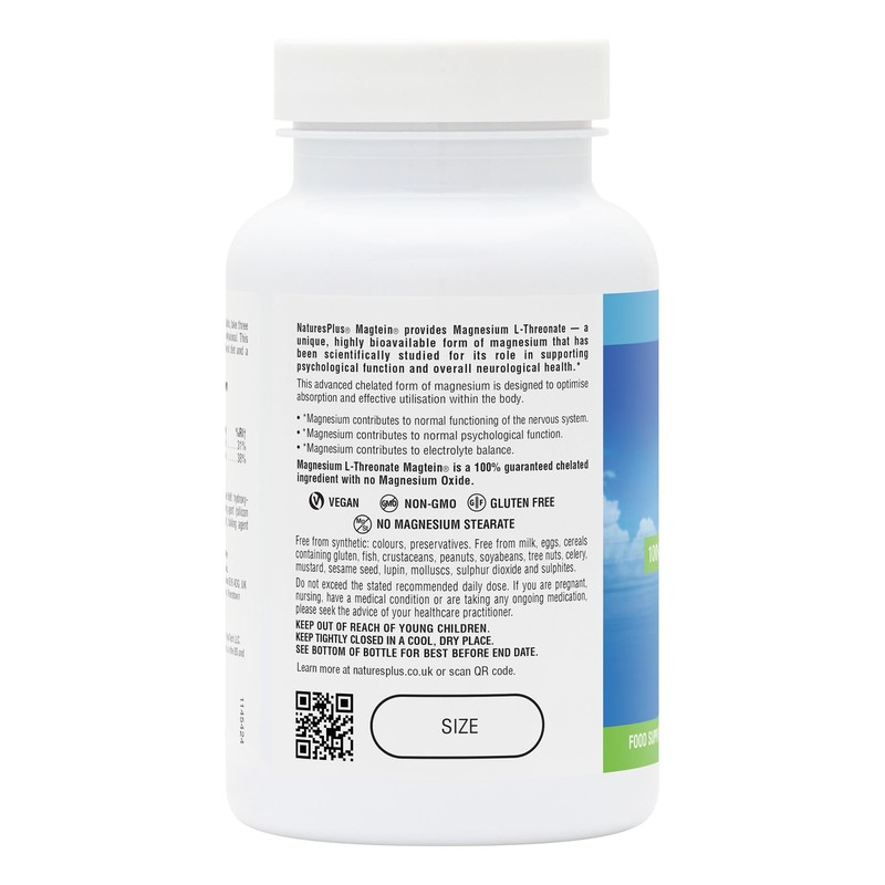 NaturesPlus Magtein Magnesium L-Threonate- High Strength, Calm, Mood, Memory, Focus,