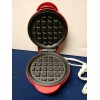 Nostalgia MyMini Waffle Maker Red 5 Inch Non-Stick Compact Size