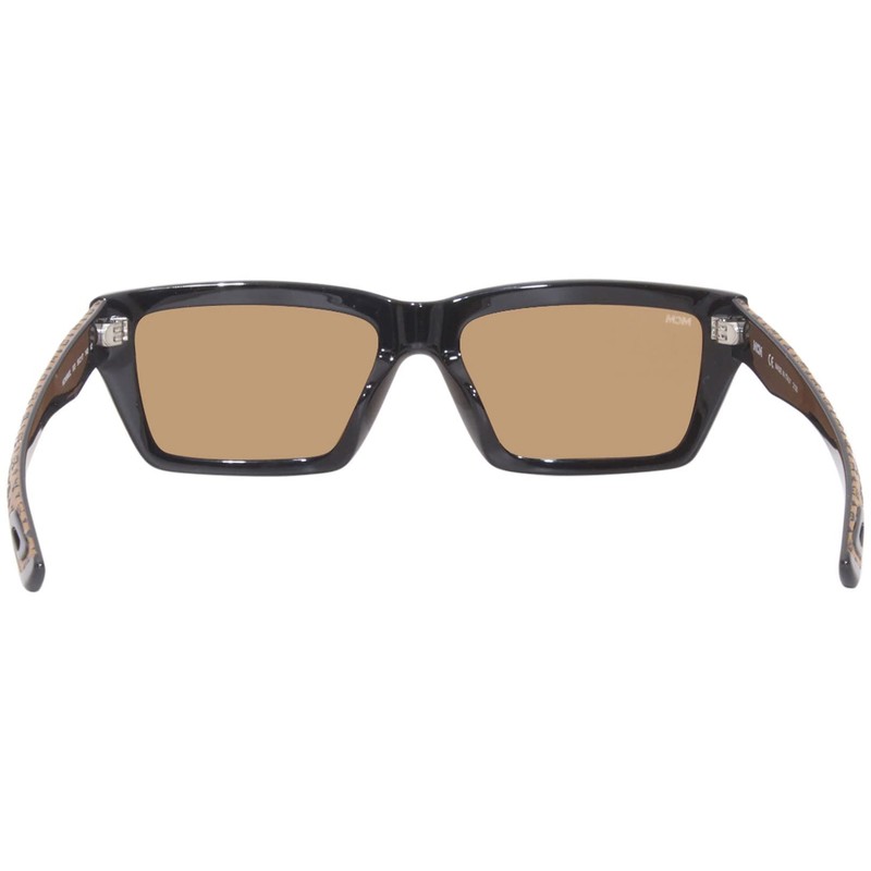 MCM Rectangular Sunglasses MCM696S 003 Black/Cognac Visetos 56mm