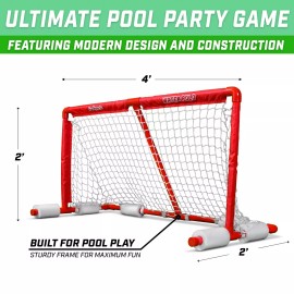 GoSports Floating Water Polo Game Set | Includes Goal, 3 Balls, and Ball Pump