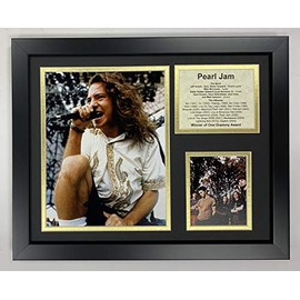 Legends Never Die Pearl Jam Collectible | Framed Photo Collage Wall Art Decor - 12"x15", Model: 16209U
