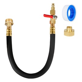 Hourleey RV Winterizer Kit, 18.5" Sprinkler Winterizing Blowout Adapter with Shut Off Valve, Air Compressor Quick-Connect Plug to 3/4" Hose Blow Out Adapter for Motorhome Boat Camper Travel Trailer